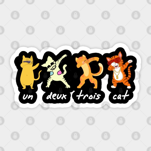 Un Deux Trois Cat Sticker by Wisnukenchana